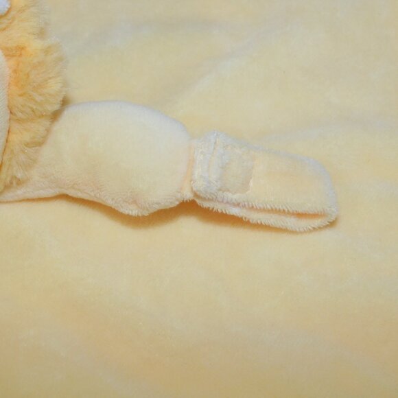 Carters Yellow White Plush Lion Security blanket Paci Holder Baby lovey Nunu - Picture 6 of 6